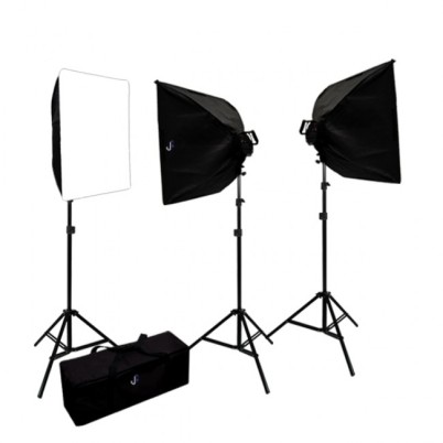 This is the type of portable lighting kit that I have, I use the soft box option which are relatively easy to set up.